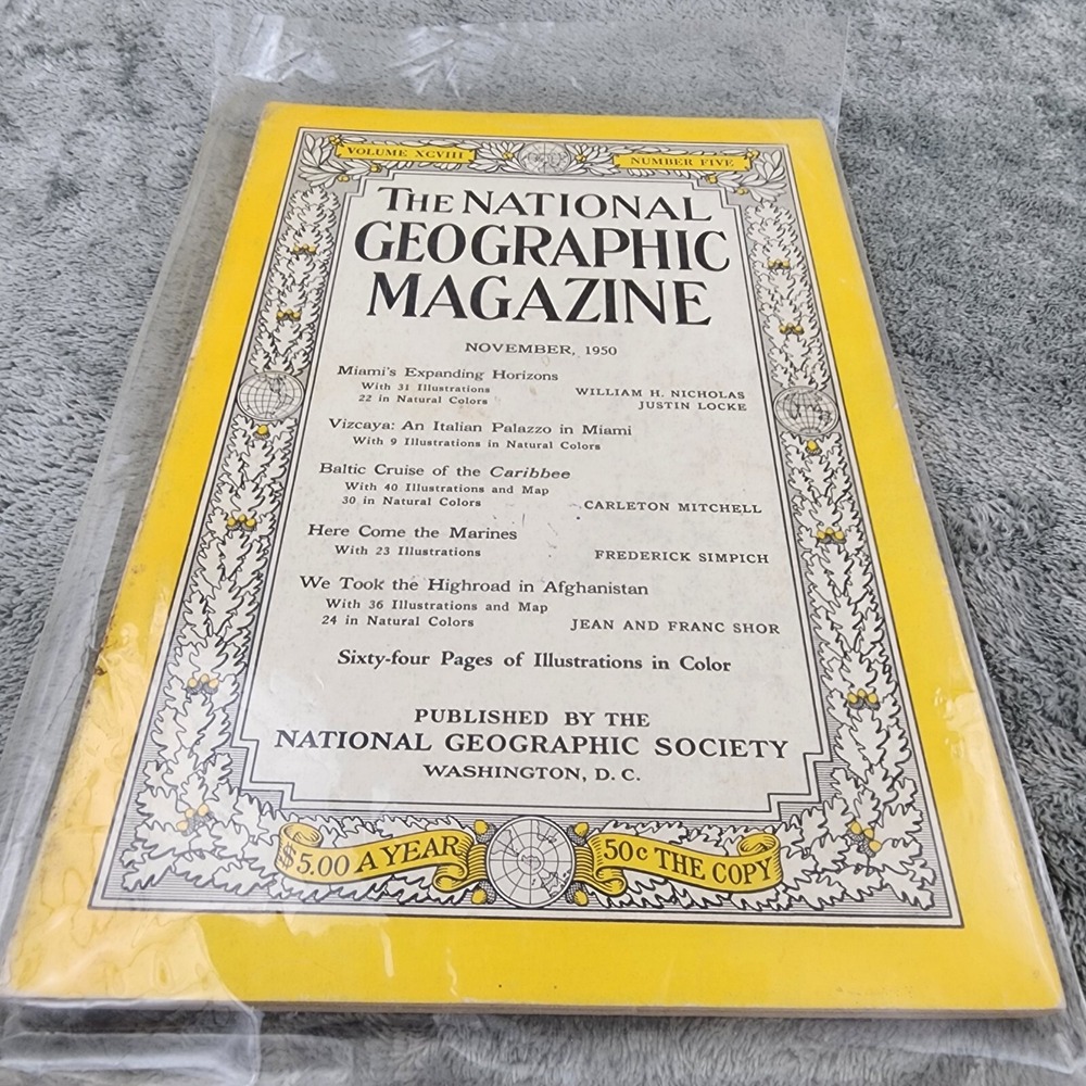 National Geographic Magazine Novemberโ 1950 No Insert
